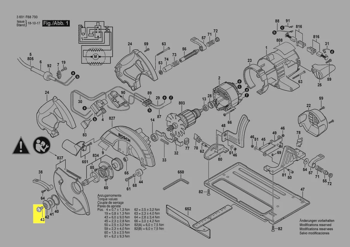 vis serrage lame réf. 1 619 X01 613 Bosch